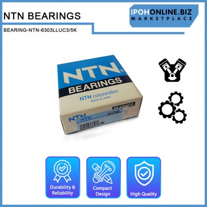 NTN 6303LLUC3/5K Deep Groove Ball Bearing 6300 series LLU C3 / 5K