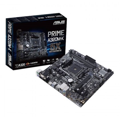 Asus Prime A320M-K MICRO ATX RYZEN MOTHERBOARD AM4 A320 VGA HDMI + AMD 7th Gen Bristol Ridge A8-9600 4 Core 3.1GHz AM4 65W Desktop Processor w/ Radeon R7 Graphics PROMO Package