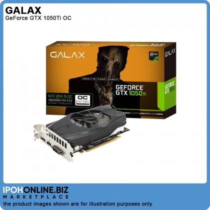 Galax GeForce GTX 1050 Ti 4GB GDDR5 128Bit PCIE OC Factory Overclocked DVI-D HDMI DP Gaming Mining Graphic Card