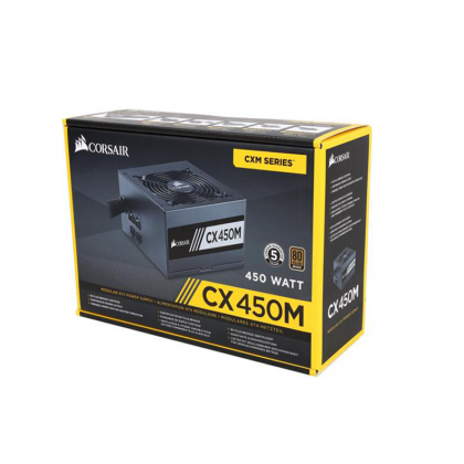 Corsair CXM Series CX450M 450 Watt 80 PLUS Bronze Certified Modular ATX PSU Power Supply