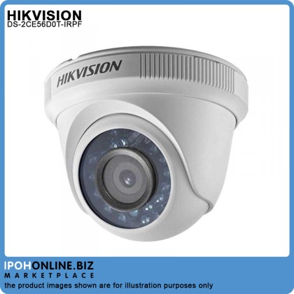 Hikvision DS-2CE56D0T-IRPF 2MP Turbo HD 1080P  Indoor Fixed Turret Camera