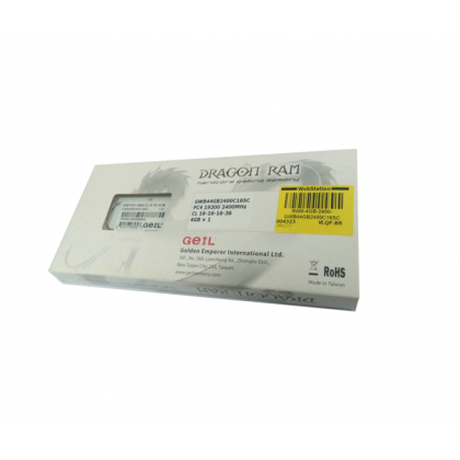 GeIL White Dragon 4GB DDR4 2400 19200 2400MHz Hardcore PC Gaming RAM GWB44GB2400C16SC