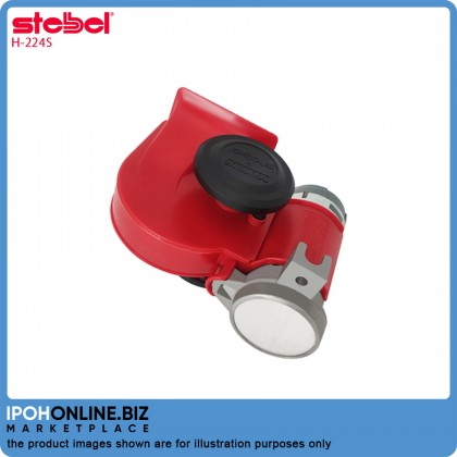 Stebel Trombe Nautilus Red Rouge 24V Super Loud Twin Air Horn H-224S - Italy
