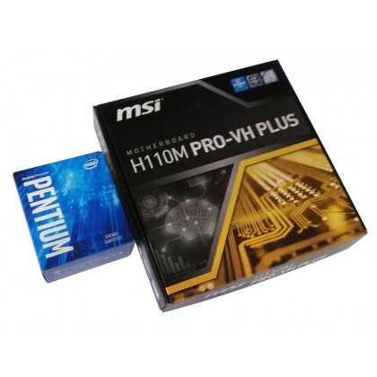 MSI H110M PRO-VH PLUS LGA 1151 Intel H110 VGA HDMI SATA 6Gb/s USB 3.1 Micro ATX Motherboard + Intel Pentium G4560 3.5 GHz Dual-Core LGA 1151 Desktop Processor PROMO Package