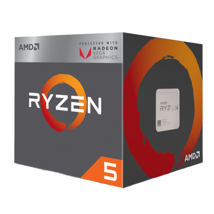 AMD Ryzen 5 2400G UNLOCKED 4 Core 8 Thread 3.6 GHz (3.9 GHz Turbo) AM4 Radeon RX Vega Graphics