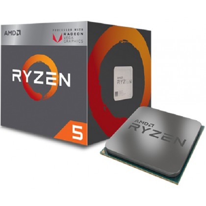 AMD Ryzen 5 2400G UNLOCKED 4 Core 8 Thread 3.6 GHz (3.9 GHz Turbo) AM4 Radeon RX Vega Graphics