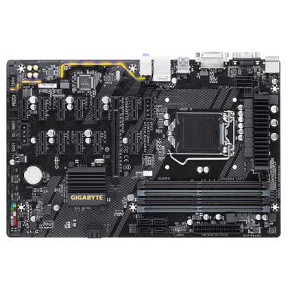 Gigabyte GA-B250-Fintech LGA 1151 Intel B250 DDR4 12 PCIe GPU AMD Nvidia USB 3.1 Cryptocurrency Mining Bitcoin Ethereum ATX Motherboard Gigabyte GA-B250-Fintech LGA 1151 Intel B250 DDR4 12 PCIe GPU AMD Nvidia USB 3.1 Cryptocurrency Mining Bitcoin Ethereum ATX Motherboard