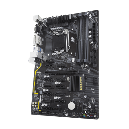 Gigabyte GA-B250-Fintech LGA 1151 Intel B250 DDR4 12 PCIe GPU AMD Nvidia USB 3.1 Cryptocurrency Mining Bitcoin Ethereum ATX Motherboard Gigabyte GA-B250-Fintech LGA 1151 Intel B250 DDR4 12 PCIe GPU AMD Nvidia USB 3.1 Cryptocurrency Mining Bitcoin Ethereum ATX Motherboard