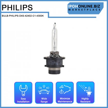 Philips D4S 35W 4300K 42402C1 Xenon HID Headlight Bulb Replacement HID Bulb Toyota Honda VW BMW Benz