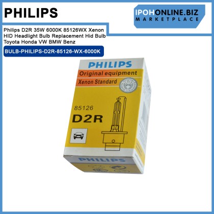 Philips D2R 35W 6000K 85126WX Xenon HID Headlight Bulb Replacement Hid Bulb Toyota Honda VW BMW Benz