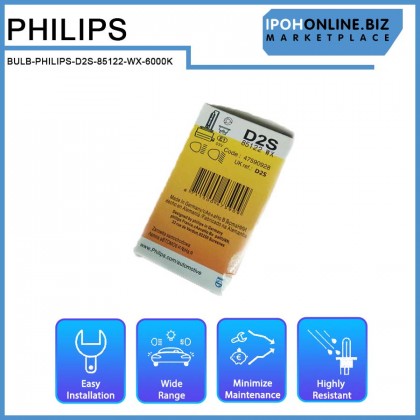 Philips D2S 35W 6000K 85122 Xenon HID Headlight Bulb Replacement Hid Bulb Toyota Honda VW BMW Benz