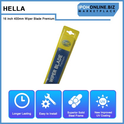 Hella 16 inch 400mm Wiper Blade Premium 9XW 177 935-161 For Chevrolet Fiat Hyundai Isuzu Jaguar Kia Mazda Nissan Perodua Proton Renault Suzuki Toyota Volswagen Volvo Hella 16 inch 400mm Wiper Blade Premium 9XW 177 935-161 For Chevrolet Fiat Hyundai Isuzu Jaguar Kia Mazda Nissan Perodua Proton Renault Suzuki Toyota Volswagen Volvo