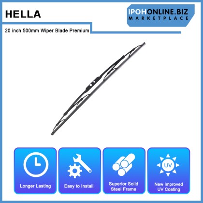 Hella 20 inch 500mm Wiper Blade Premium 9XW 177 935-201 For BMW Fiat Honda Hyundai Kia Land Rover Mazda Mitsubishi Nissan Perodua Proton Renault Ssangyong Subaru Toyota Hella 20 inch 500mm Wiper Blade Premium 9XW 177 935-201 For BMW Fiat Honda Hyundai Kia Land Rover Mazda Mitsubishi Nissan Perodua Proton Renault Ssangyong Subaru Toyota