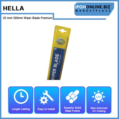 Hella 20 inch 500mm Wiper Blade Premium 9XW 177 935-201 For BMW Fiat Honda Hyundai Kia Land Rover Mazda Mitsubishi Nissan Perodua Proton Renault Ssangyong Subaru Toyota Hella 20 inch 500mm Wiper Blade Premium 9XW 177 935-201 For BMW Fiat Honda Hyundai Kia Land Rover Mazda Mitsubishi Nissan Perodua Proton Renault Ssangyong Subaru Toyota