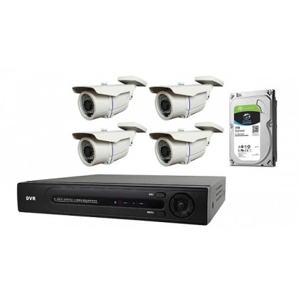 ADV 8 port AHD MegaPixel HD CCTV DVR ADV7008AHD + ADV 1.3MP IP66 12V 720P AHD IR Bullet CCTV Camera ADV3622WAHD + 1TB Seagate Skyhawk CCTV HDD