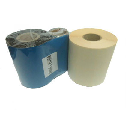 1 Roll Wax Barcode Ribbon 80mm x 300m + 3 Barcode Label 35mm x 25mm 2UP (2000pcs per barcode label)