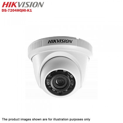 Hikvision Turbo HD 4 Channel CCTV DVR DS-7204HQHI-K1 + Hikvision 1MP 720P Indoor IR Dome Camera DS-2CE56C0T-IRP + 1TB Seagate Skyhawk CCTV HDD
