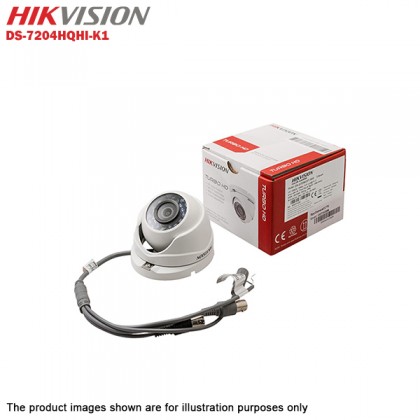 Hikvision Turbo HD 4 Channel CCTV DVR DS-7204HQHI-K1 + Hikvision 1MP 720P Indoor IR Dome Camera DS-2CE56C0T-IRP + 1TB Seagate Skyhawk CCTV HDD