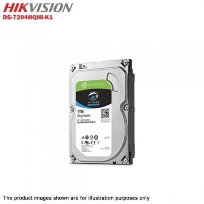 Hikvision Turbo HD 4 Channel CCTV DVR DS-7204HQHI-K1 + Hikvision 1MP 720P Bullet Camera DS-2CE16C0T-IRP & Dome Camera DS-2CE56C0T-IRP + 1TB Seagate Skyhawk CCTV HDD