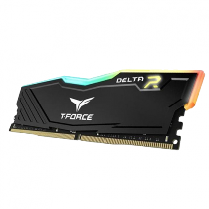 TeamGroup T-FORCE Delta RGB Black 4GB DDR4 2400 PC4 19200 UDIMM Desktop Gaming RAM TF3D44G2400HC15BO1