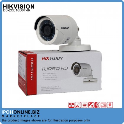 Hikvision DS-2CE16D0T-IR 2MP 3.6mm 1080P Fixed Mini Bullet Camera