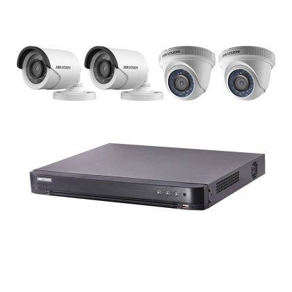Hikvision Turbo HD 4 Channel CCTV DVR DS-7204HQHI-K1 + Hikvision 2MP 1080P Outdoor IR Bullet Camera DS-2CE16D0T-IR & Indoor IR Dome Camera DS-2CE56D0T-IR Hikvision Turbo HD 4 Channel CCTV DVR DS-7204HQHI-K1 + Hikvision 2MP 1080P Outdoor IR Bullet Camera DS-2CE16D0T-IR & Indoor IR Dome Camera DS-2CE56D0T-IR