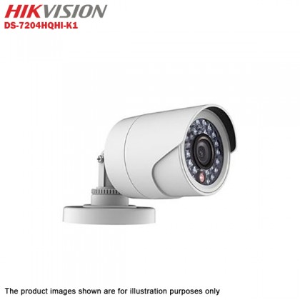 Hikvision Turbo HD 4 Channel CCTV DVR DS-7204HQHI-K1 + Hikvision 1MP 720P Outdoor IR Bullet Camera DS-2CE16C0T-IRP + 1TB Toshiba 7200 CCTV HDD