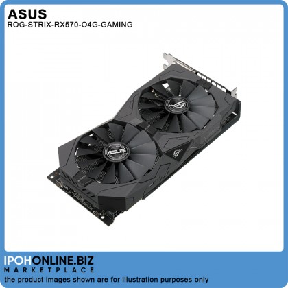 Asus Strix Radeon RX 570 4GB GDDR5 OC Edition DVI HDMI With Aura Sync Gaming Mining Graphics Card ROG-STRIX-RX570-O4G-GAMING