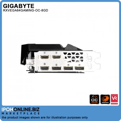Gigabyte AMD Radeon RX VEGA 64 Gaming OC 8G 2048-bit HBM2 HDMI GPU Mining Graphic Card GV-RXVEGA64GAMING-OC-8GD