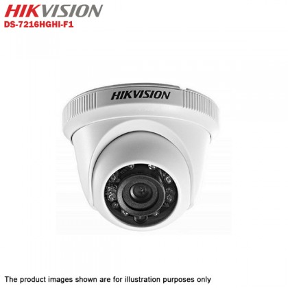 Hikvision Turbo HD 16 Channel CCTV DVR DS-7216HGHI-F1 + Hikvision 1MP 720P Bullet Camera DS-2CE16C0T-IRP & Dome Camera DS-2CE56C0T-IRP + 3TB Toshiba Surveillance CCTV HDD