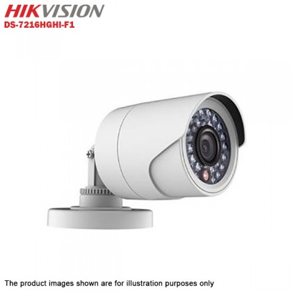 Hikvision Turbo HD 16 Channel CCTV DVR DS-7216HGHI-F1 + Hikvision 1MP 720P Bullet Camera DS-2CE16C0T-IRP & Dome Camera DS-2CE56C0T-IRP + 3TB Toshiba Surveillance CCTV HDD