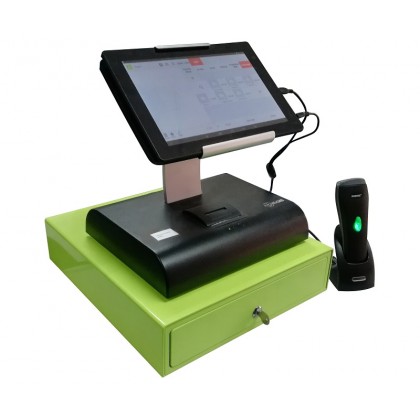 BOM POS Android Cash Register + POSMAC PS-7202W USB Wireless Bluetooth Barcode Scanner