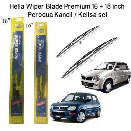 Hella Wiper Blade Premium 16 + 18 inch Perodua Kancil / Kelisa set