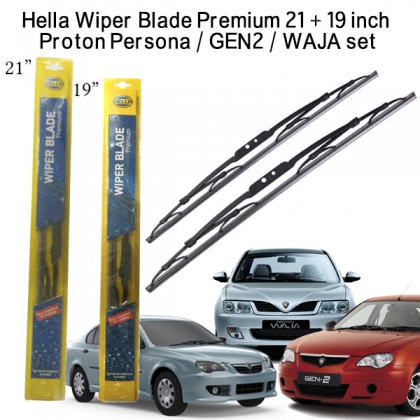Hella Wiper Blade Premium 21 + 19 inch Proton Persona / GEN2 / WAJA set Hella Wiper Blade Premium 21 + 19 inch Proton Persona / GEN2 / WAJA set