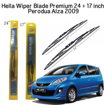 Hella Wiper Blade Premium 24 + 17 inch Perodua Alza 2009