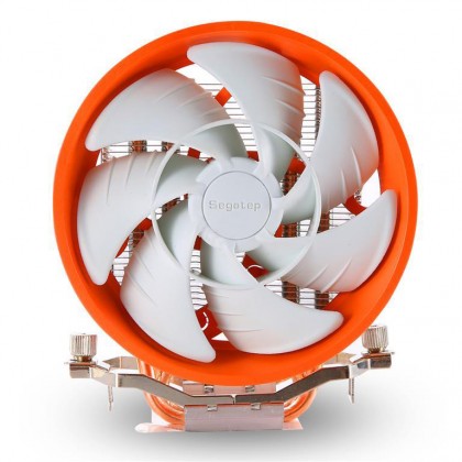 Segotep Frozen Tower T2 95W 1150 775 AM3 Heatpipe CPU Cooler - ORANGE