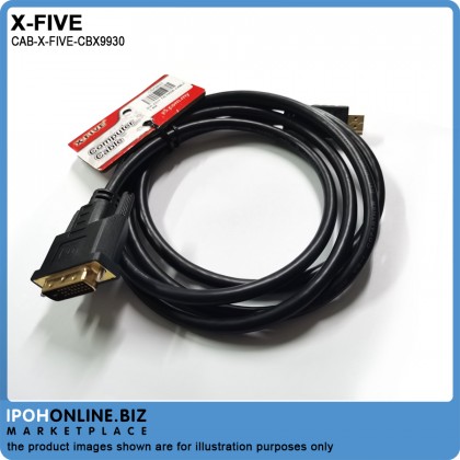 X-FIVE CBX9930 DVI 24+1 to HDMI Cable - 1.8m