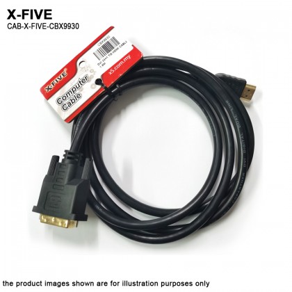 X-FIVE CBX9930 DVI 24+1 to HDMI Cable - 1.8m