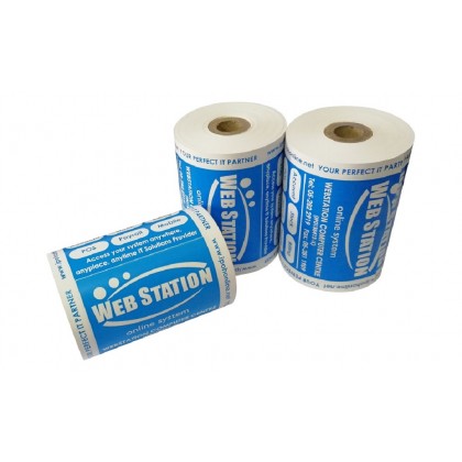 POS Thermal Roll Receipt Paper (80 x 57 x 12mm) Blue - 100 Rolls