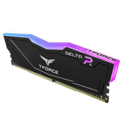 TeamGroup T-FORCE Delta RGB Black 8GB DDR4 2400 PC4 19200 UDIMM Desktop Gaming RAM TF3D48G2400HC15B01