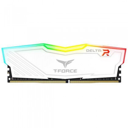 TeamGroup T-FORCE Delta RGB White 4GB DDR4 2666 UDIMM Desktop Gaming RAM TF4D44G2666HC15B01