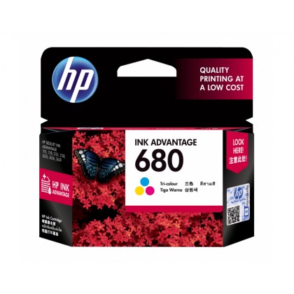 HP 680 Tri-Colour Original Ink Advantage Cartridges 
