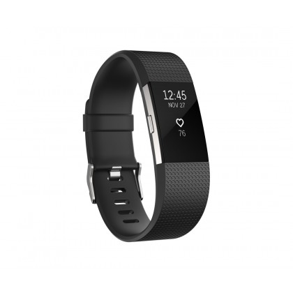 Fitbit Charge 2 Heart Rate + Fitness Wristband - Black (L Size)