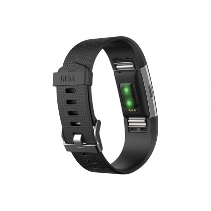 Fitbit Charge 2 Heart Rate + Fitness Wristband - Black (L Size)
