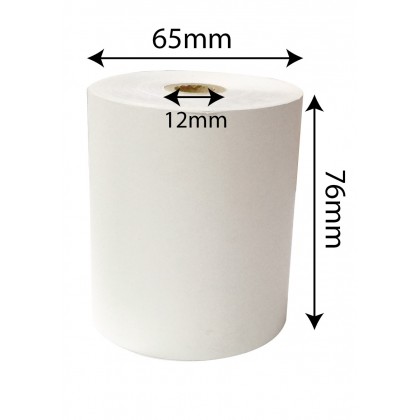10 rolls 2ply NCR Dot Matrix Paper Roll For Receipt Printer - 76x65x12mm