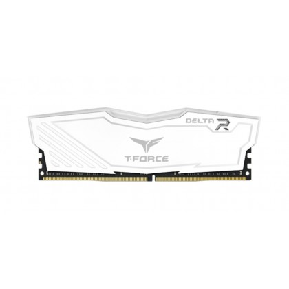 TeamGroup 8GB T-FORCE Delta RGB White DDR4 2666 UDIMM Desktop Gaming RAM TF4D48G2666HC15B01