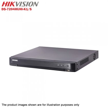 Hikvision DS-7204HUHI-K1/S Up To 5MP 4 Channel Turbo HD DVR + 1TB 7x24 CCTV HDD