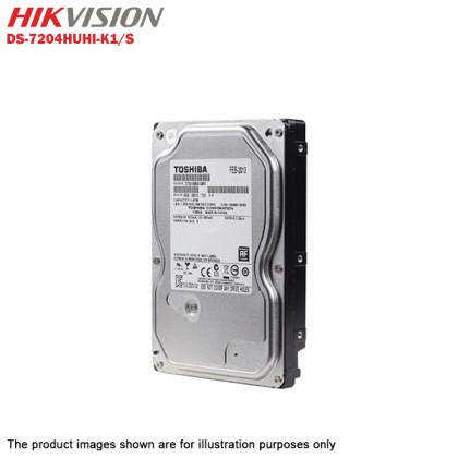 Hikvision DS-7204HUHI-K1/S Up To 5MP 4 Channel Turbo HD DVR + 1TB 7x24 CCTV HDD
