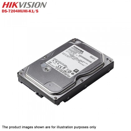 Hikvision DS-7204HUHI-K1/S Up To 5MP 4 Channel Turbo HD DVR + 1TB 7x24 CCTV HDD