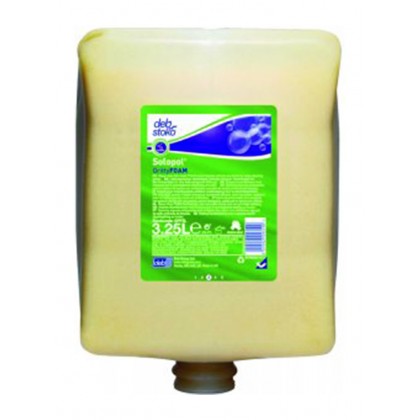 Deb GrittyFOAM Dispenser + Deb Stoko Solopol Gritty FOAM Heavy Duty Power Foam Hand Cleanser 3.25L - GPF3L